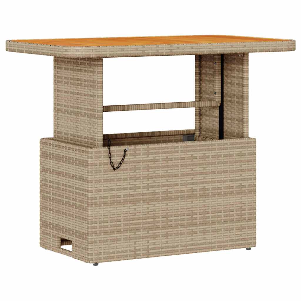 Set da Pranzo per Giardino Beige Poly Rattan - homemem39