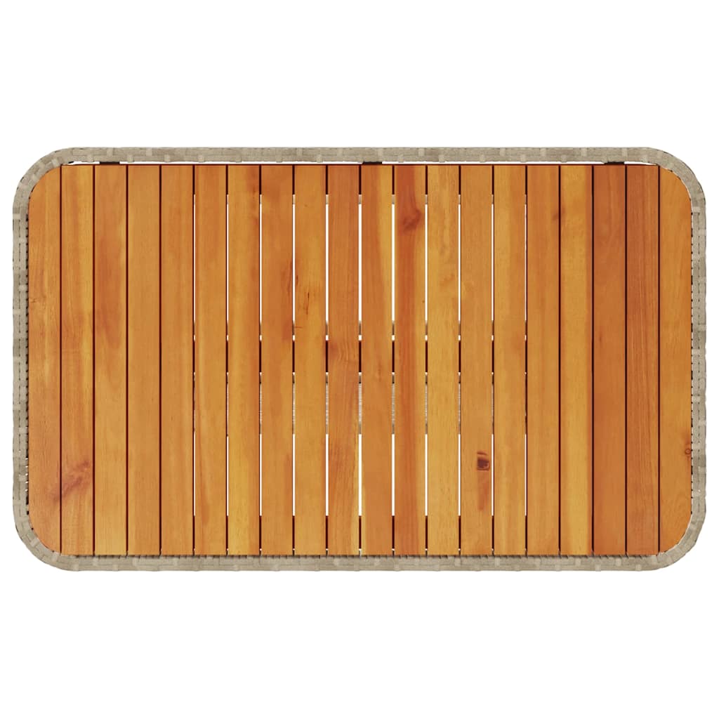 Set da Pranzo per Giardino Beige Poly Rattan - homemem39