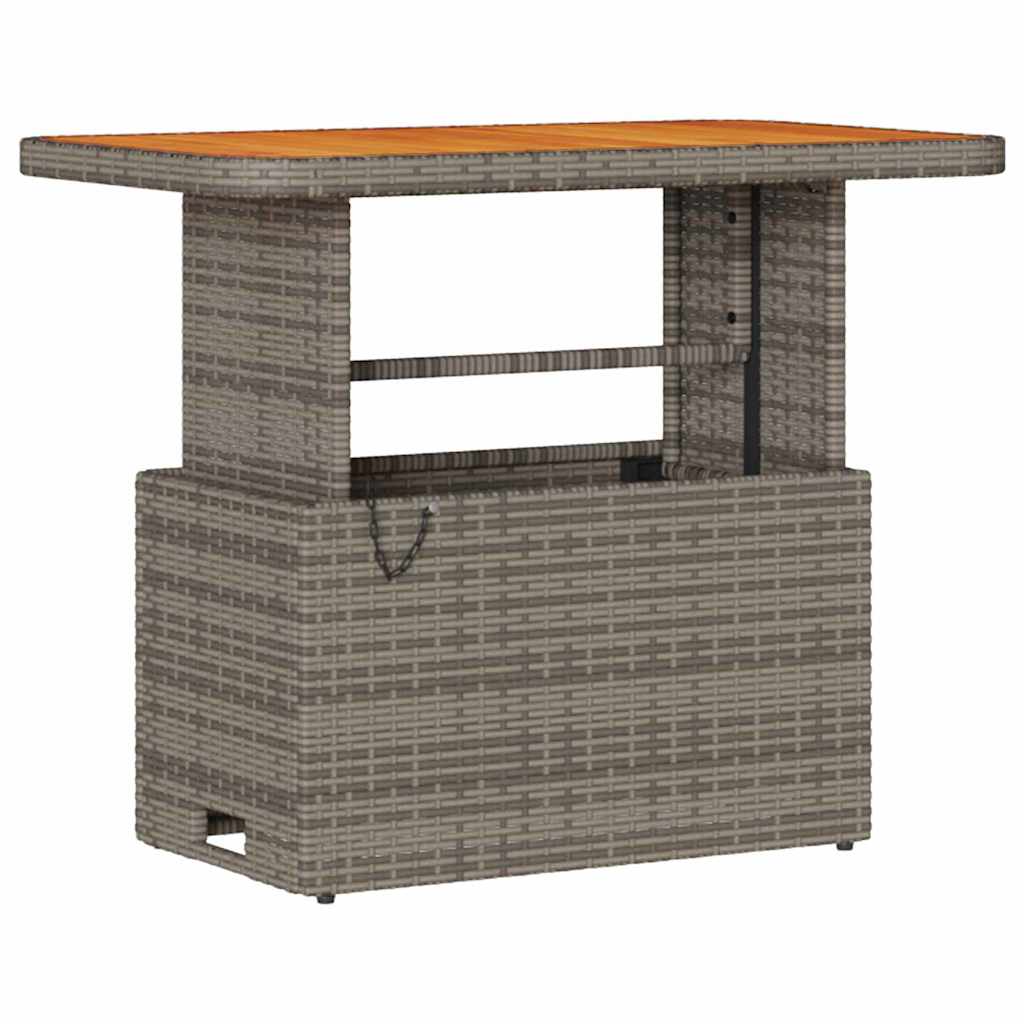 Set da Pranzo per Giardino Grigio Poly Rattan - homemem39