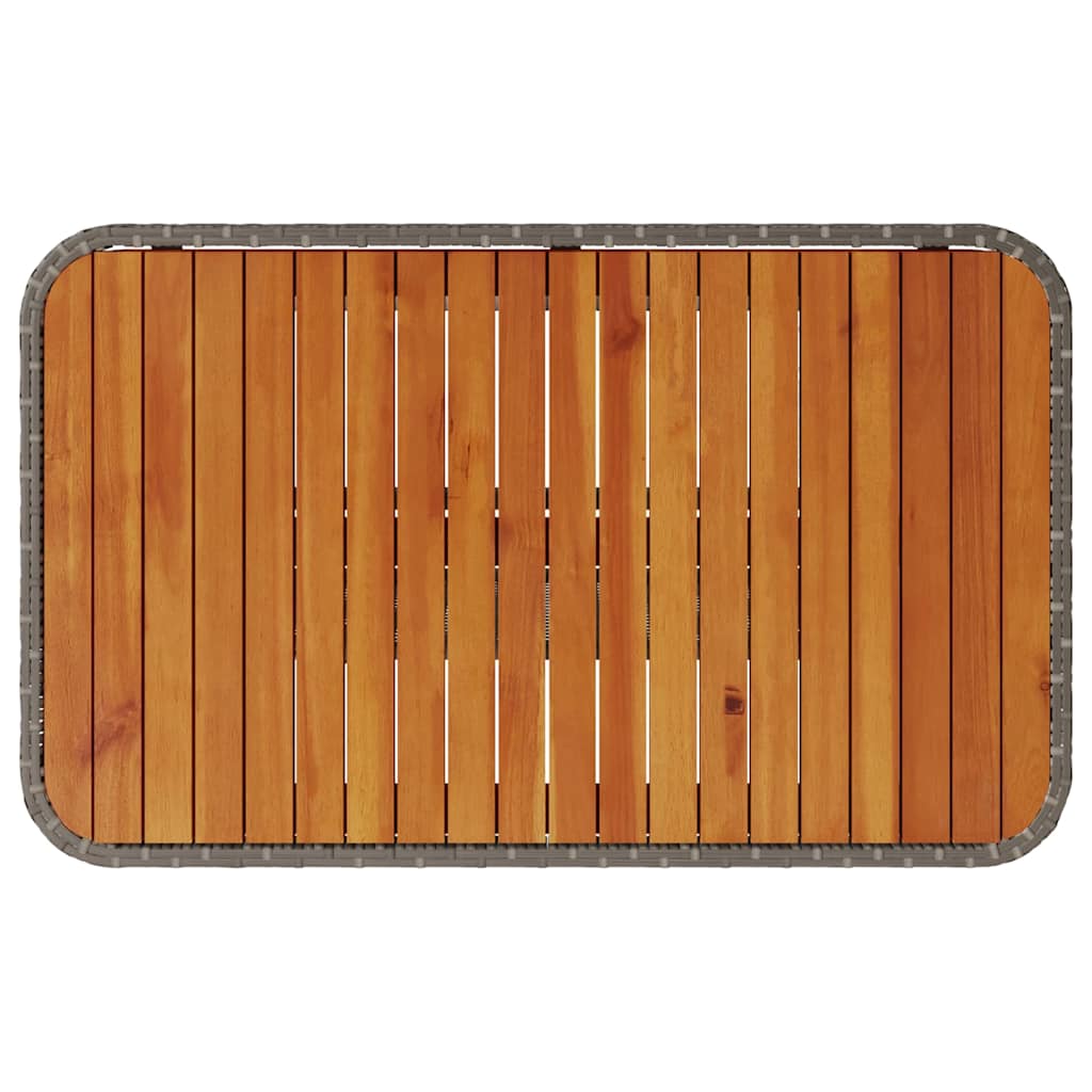 Set da Pranzo per Giardino Grigio Poly Rattan - homemem39