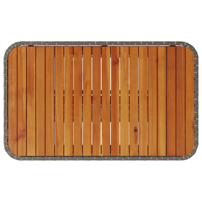 Set da Pranzo per Giardino Grigio Poly Rattan - homemem39