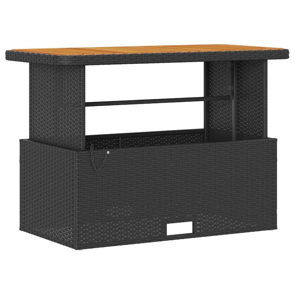 Set da Pranzo per Giardino Nero Poly Rattan - homemem39