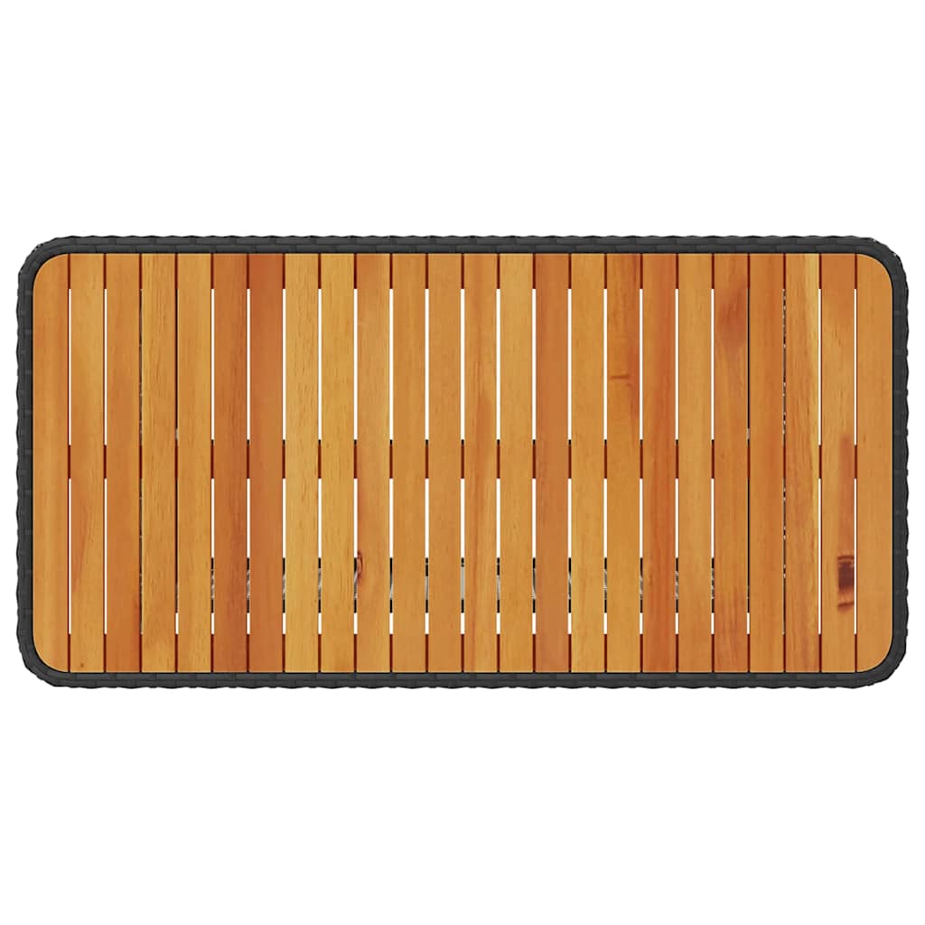 Set da Pranzo per Giardino Nero Poly Rattan - homemem39