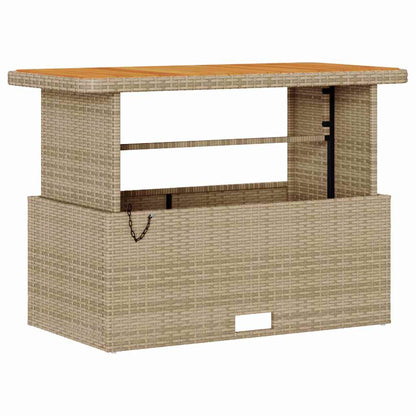 Set da Pranzo per Giardino Beige Poly Rattan - homemem39