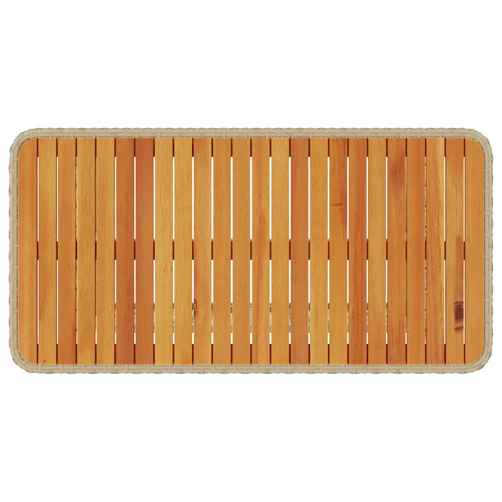 Set da Pranzo per Giardino Beige Poly Rattan - homemem39