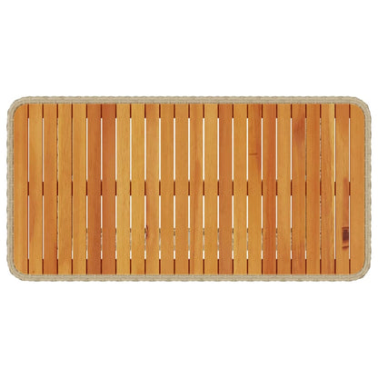 Set da Pranzo per Giardino Beige Poly Rattan - homemem39