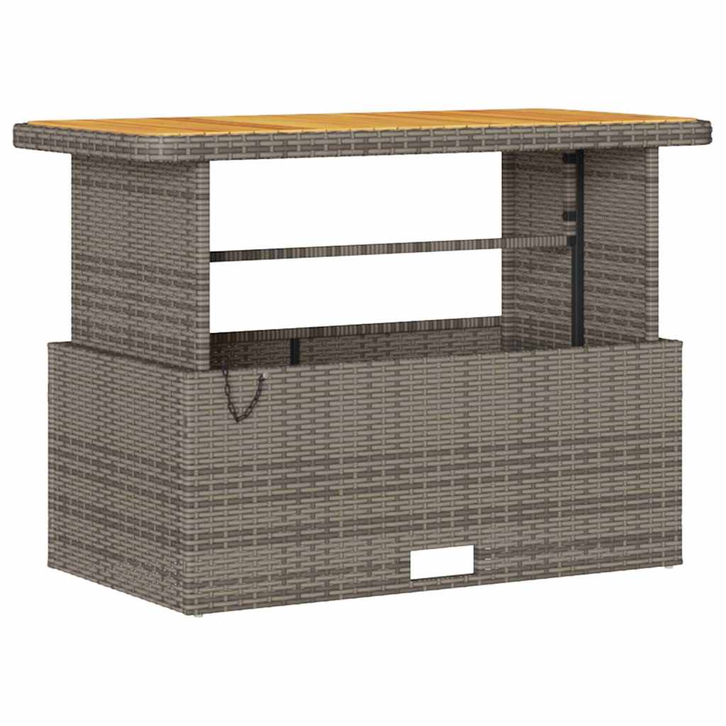 Set da Pranzo per Giardino Grigio Poly Rattan - homemem39