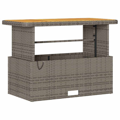 Set da Pranzo per Giardino Grigio Poly Rattan - homemem39