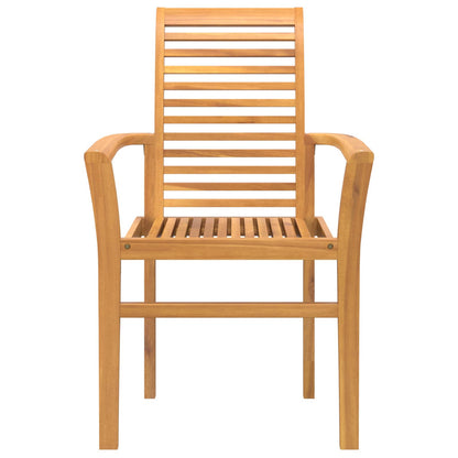 Sedia da pranzo 2 pz Legno di teak solido Marrone