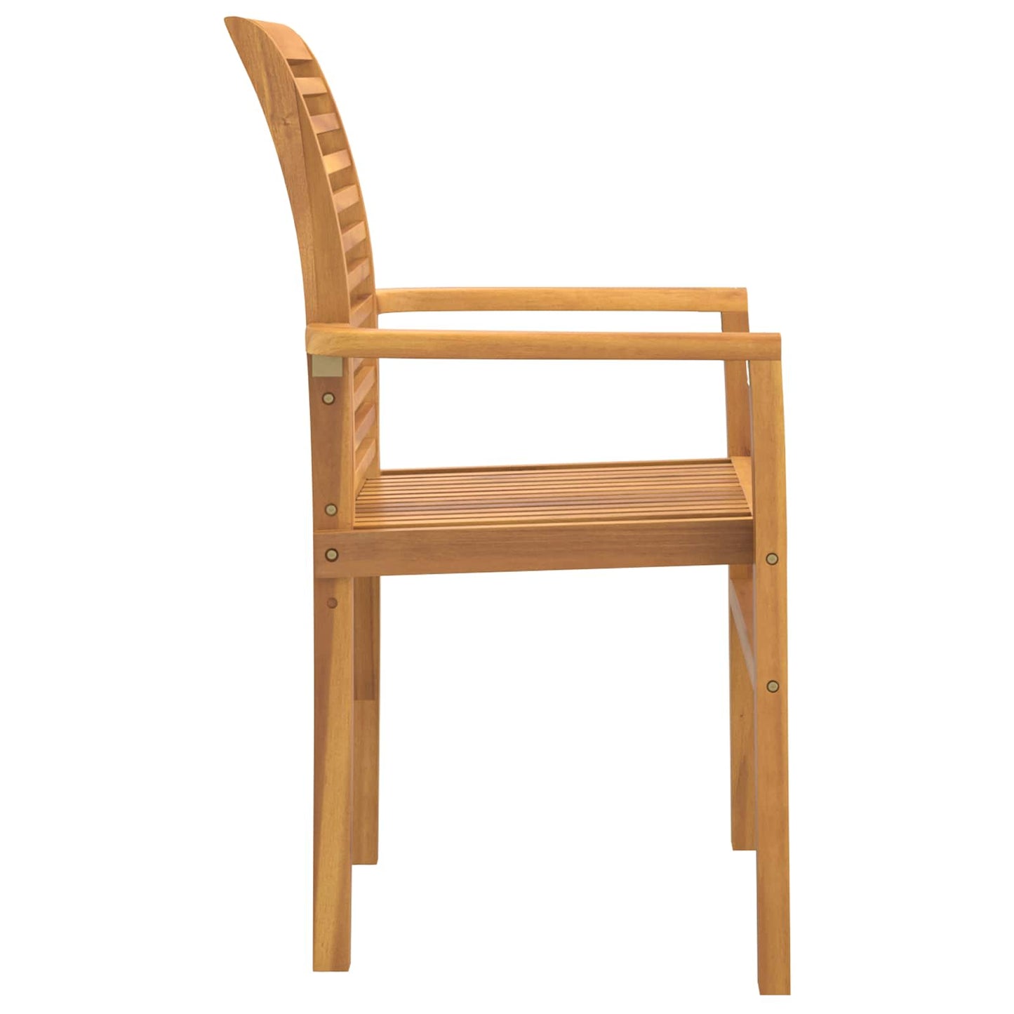 Sedia da pranzo 4 pz Legno di teak solido Marrone