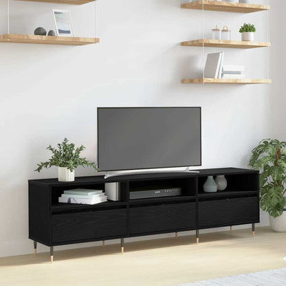 Mobile TV Rovere nero 150 x 30 x 44.5 cm Legno multistrato