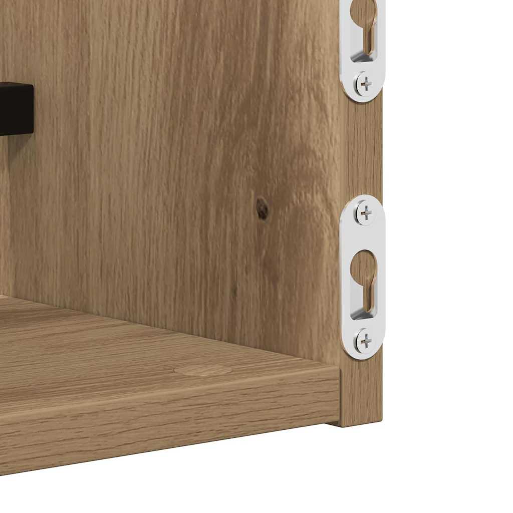 Scaffale da parete 2 pcs rovere artigianale 60 x 16 x 14 cm