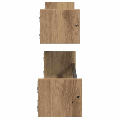 Scaffale da parete 2 pcs rovere artigianale 80 x 16 x 14 cm