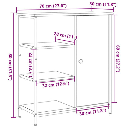Credenza rovere artigianale 70 x 30 x 80 cm Legno multistrato