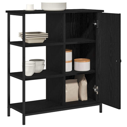 Credenza Rovere nero 70 x 30 x 80 cm Legno multistrato