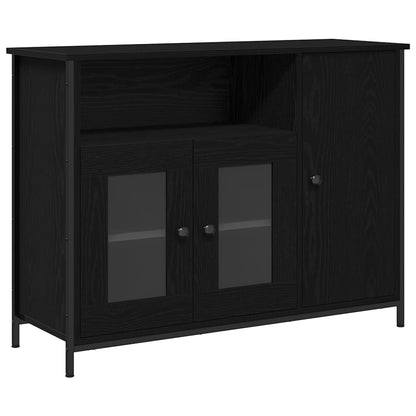 Credenza Rovere nero 100 x 35 x 75 cm Legno multistrato