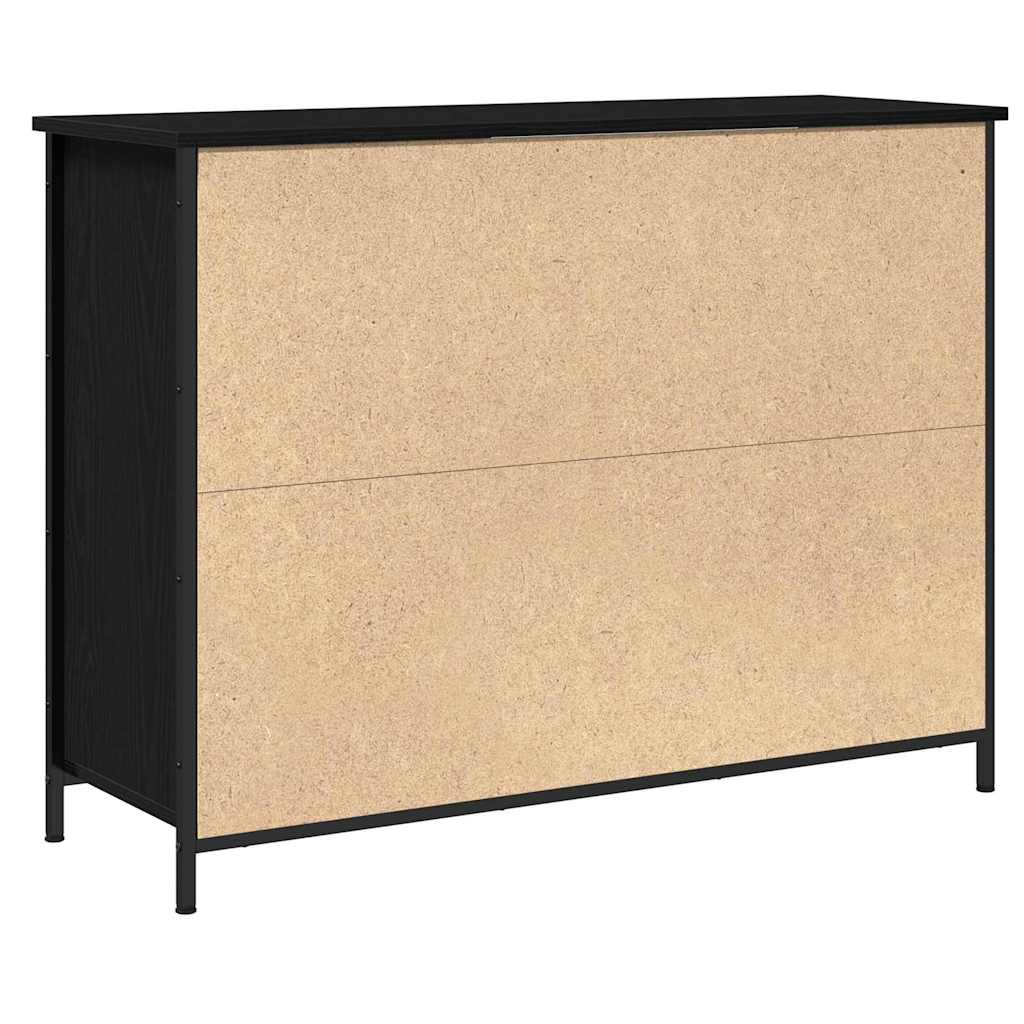 Credenza Rovere nero 100 x 35 x 75 cm Legno multistrato
