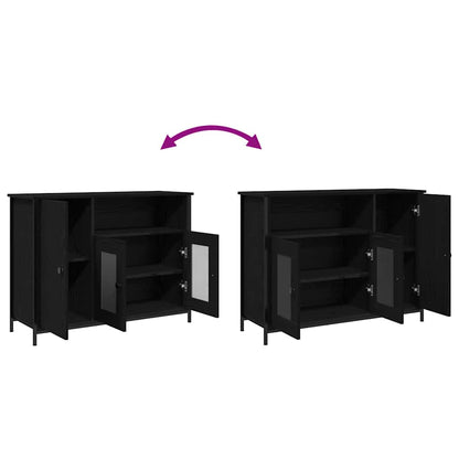 Credenza Rovere nero 100 x 35 x 75 cm Legno multistrato