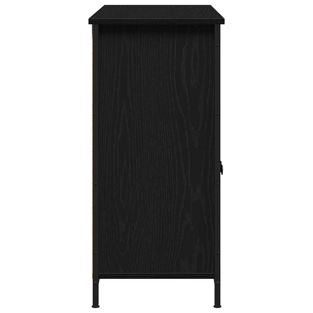 Credenza Rovere nero 100 x 35 x 75 cm Legno multistrato
