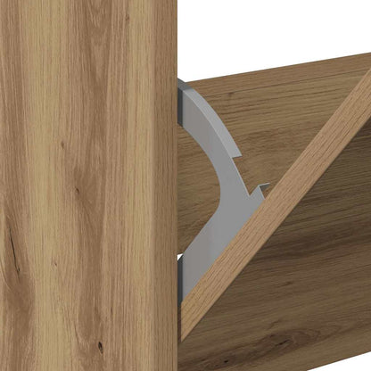 Armadio per Scarpe con porta rovere artigianale 60 x 21 x 57 cm