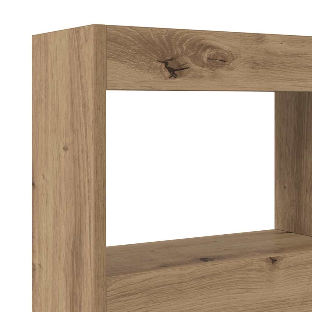 Testata con Mobile e LED rovere artigianale 121 x 17 x 102 cm