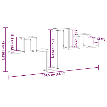 Scaffale da parete Legno vecchio 104.5 x 10 x 43 cm