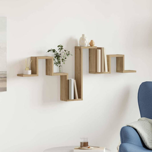 Scaffale da parete rovere artigianale 104.5 x 10 x 43 cm