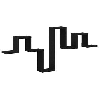 Scaffale da parete Rovere nero 104.5 x 10 x 43 cm