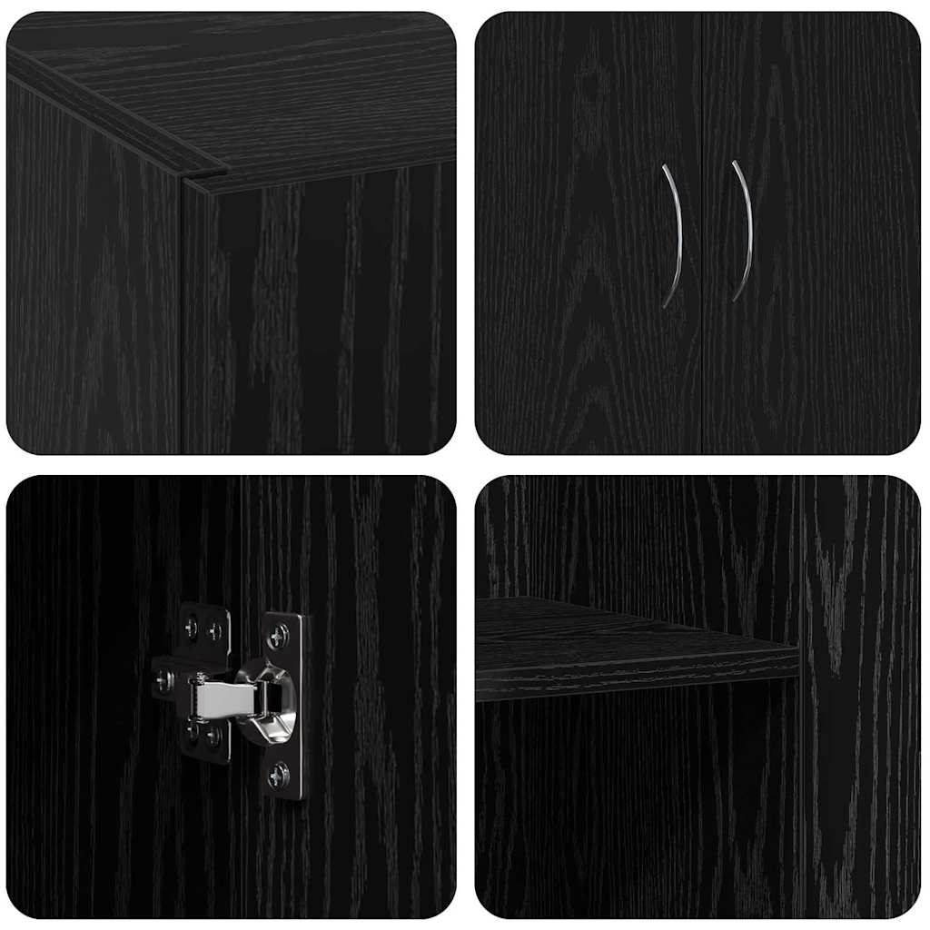 Mobile per Ufficio Rovere nero 60 x 32 x 77.5 Legno multistrato