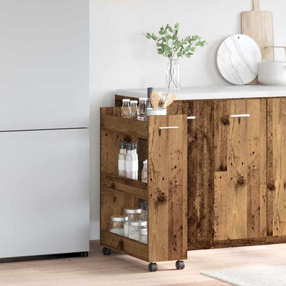 Armadietto con ruota Legno vecchio 60 x 22 x 79 cm | homemem39