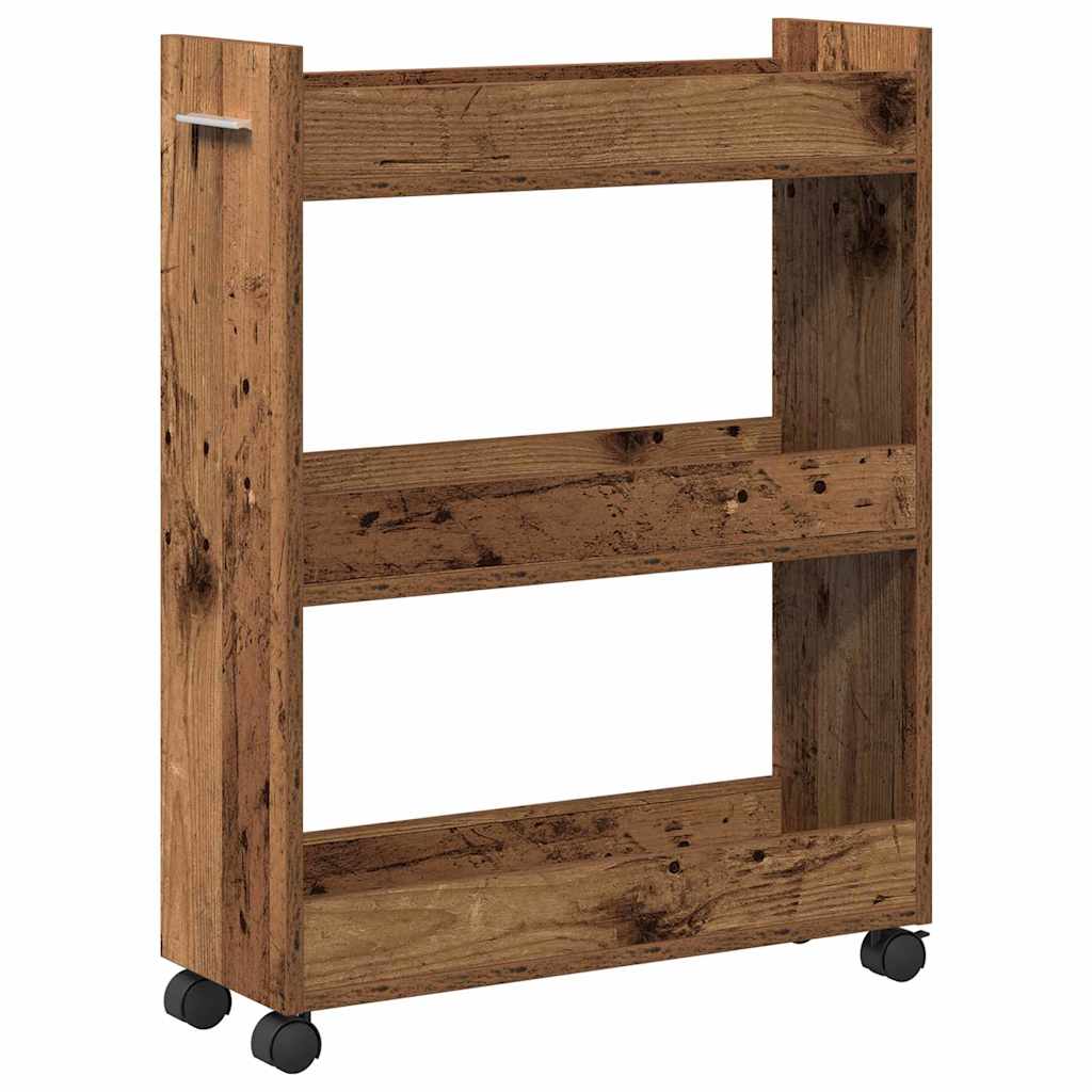 Armadietto con ruota Legno vecchio 60 x 22 x 79 cm | homemem39