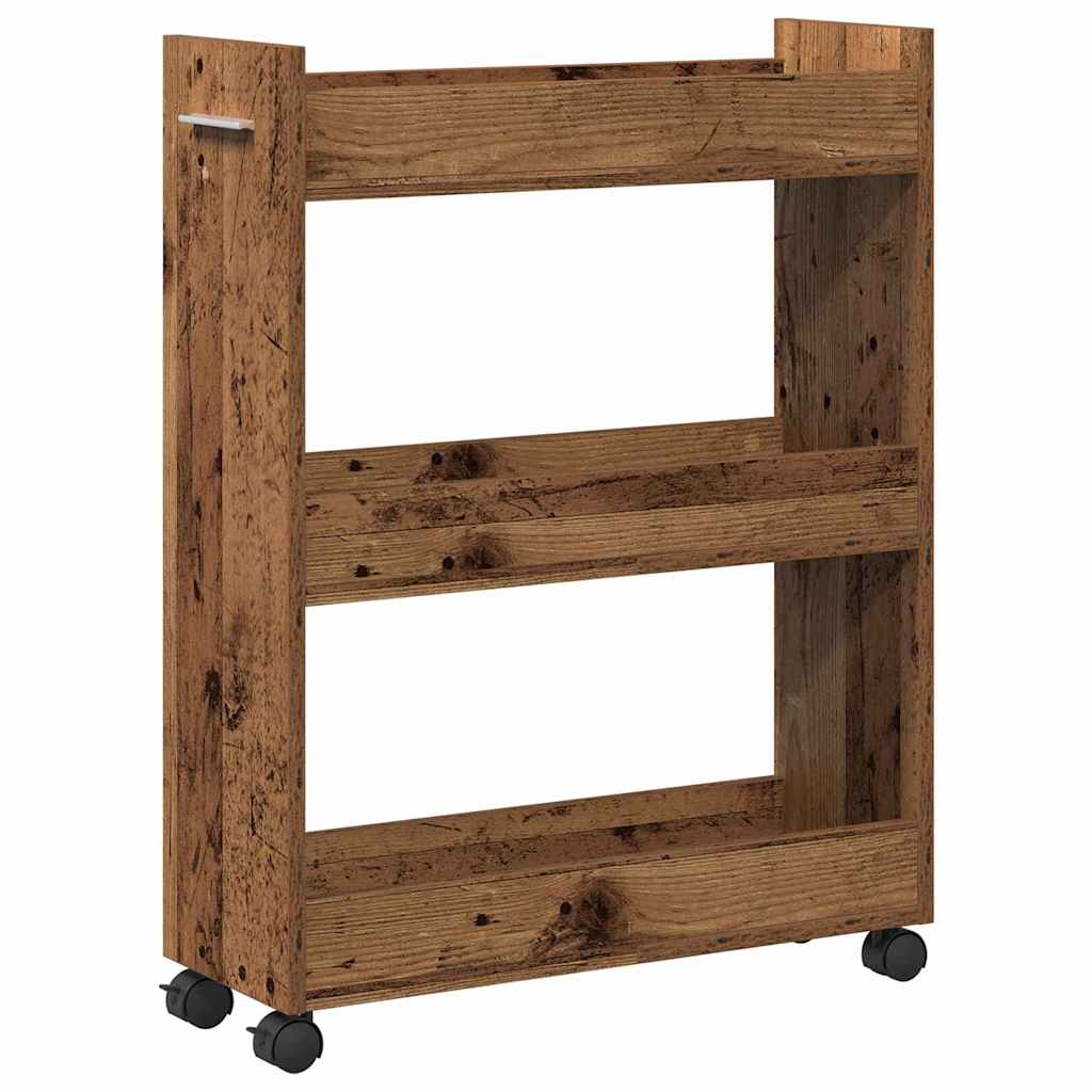Armadietto con ruota Legno vecchio 60 x 22 x 79 cm | homemem39