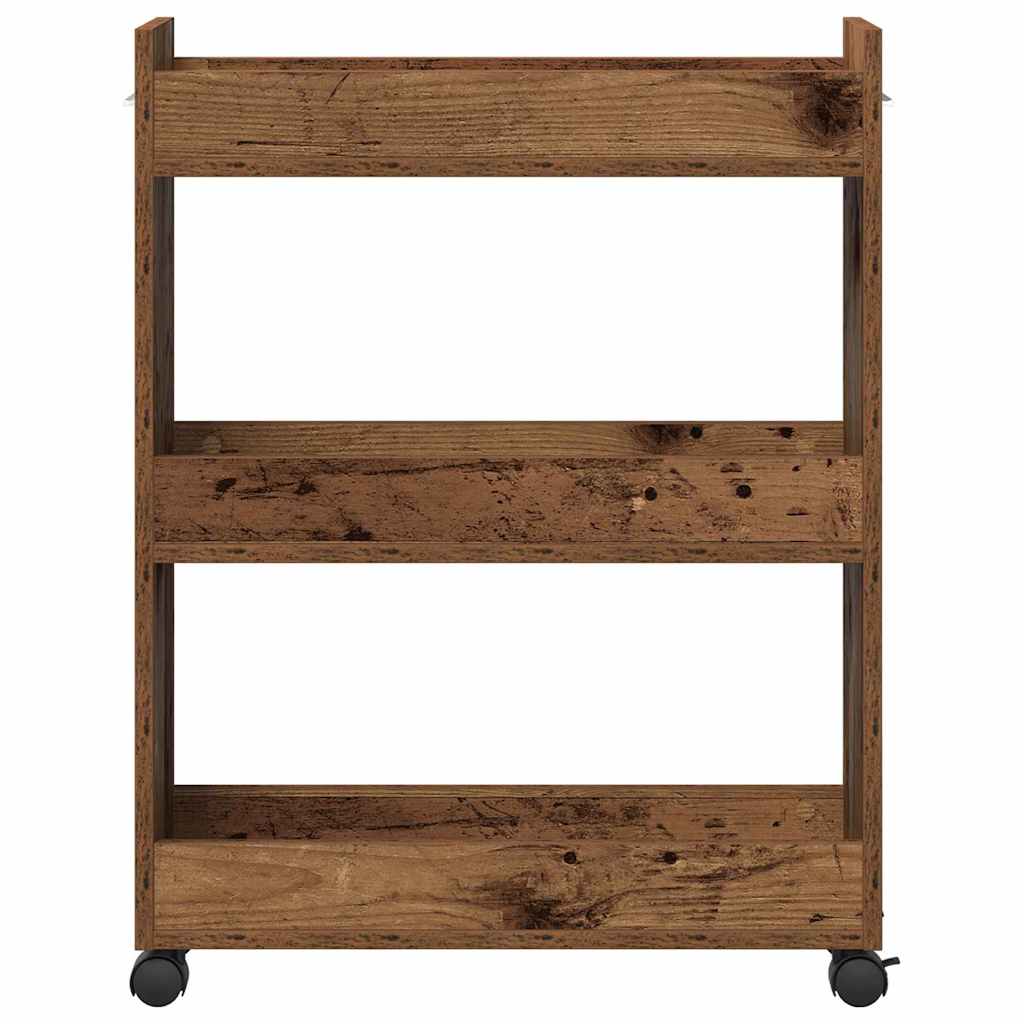 Armadietto con ruota Legno vecchio 60 x 22 x 79 cm | homemem39