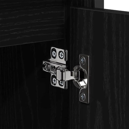 Armadio per Lavabo da Bagno Rovere Nero 60 x 35 x 60 cm | homemem39