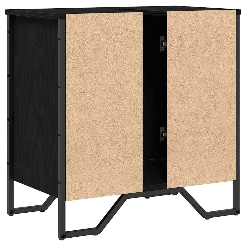 Armadio per Lavabo da Bagno Rovere Nero 60 x 35 x 60 cm | homemem39