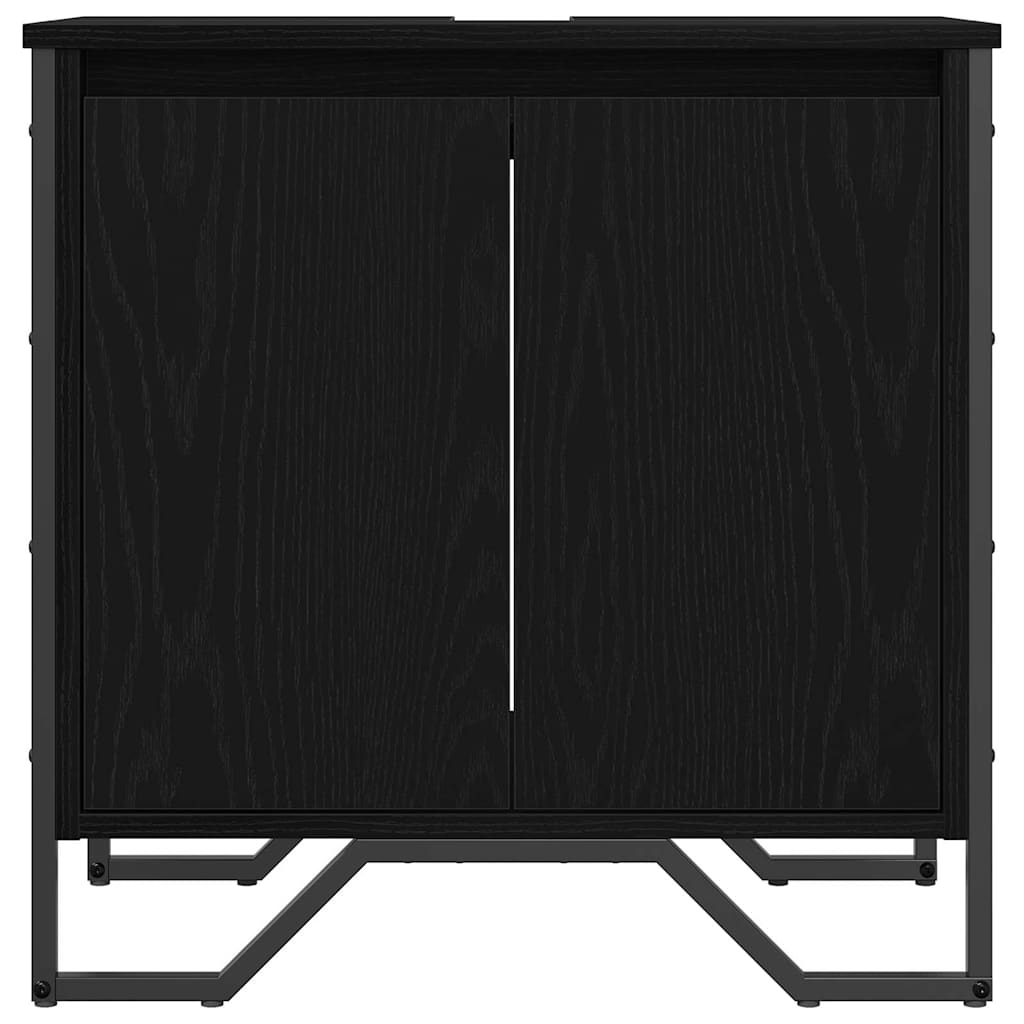 Armadio per Lavabo da Bagno Rovere Nero 60 x 35 x 60 cm | homemem39