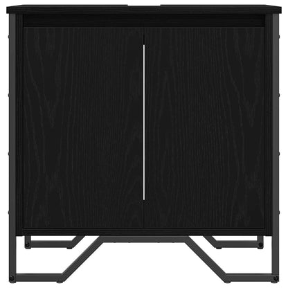 Armadio per Lavabo da Bagno Rovere Nero 60 x 35 x 60 cm | homemem39