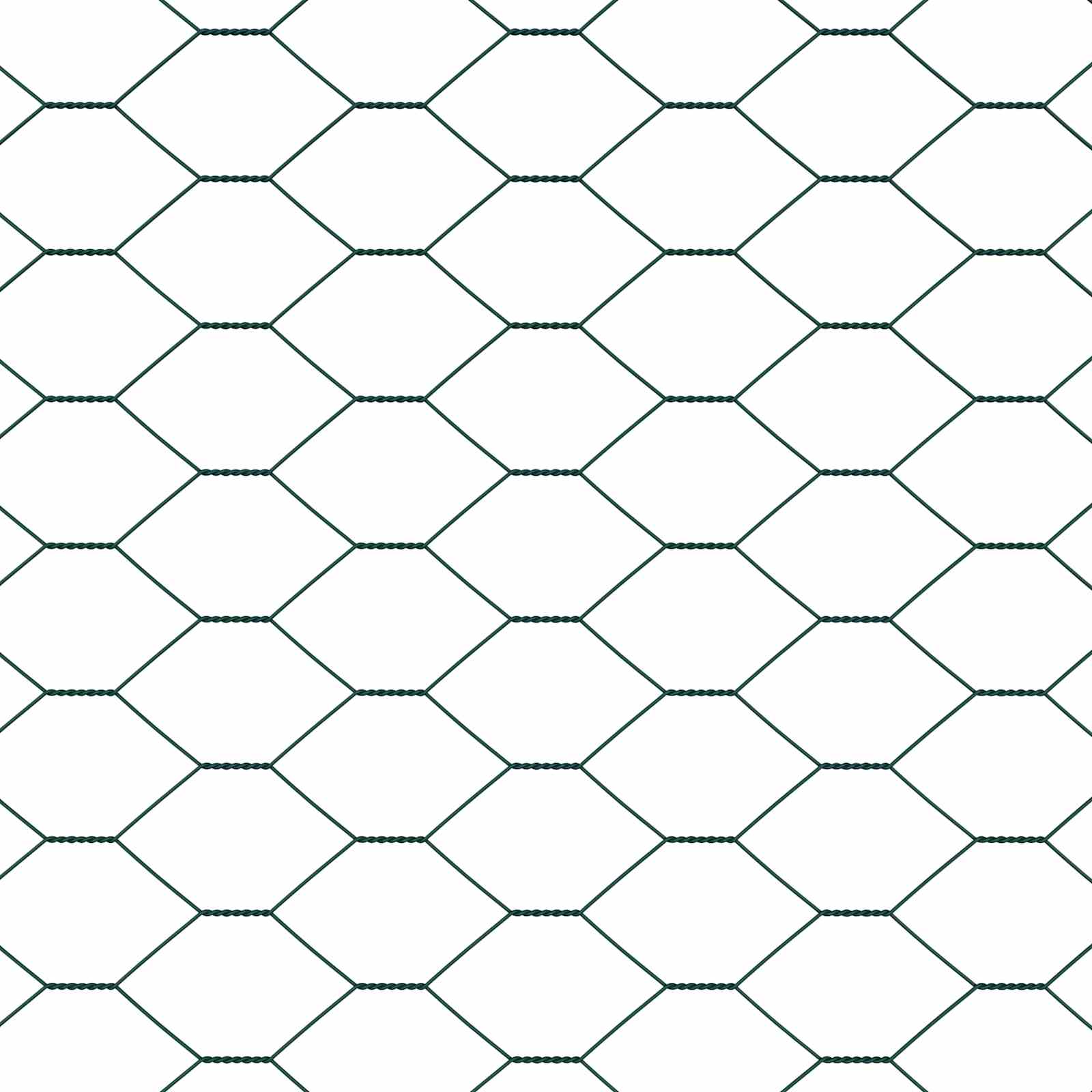 Recinzione Esagonale Verde 0,6 x 10 m PVC | homemem39