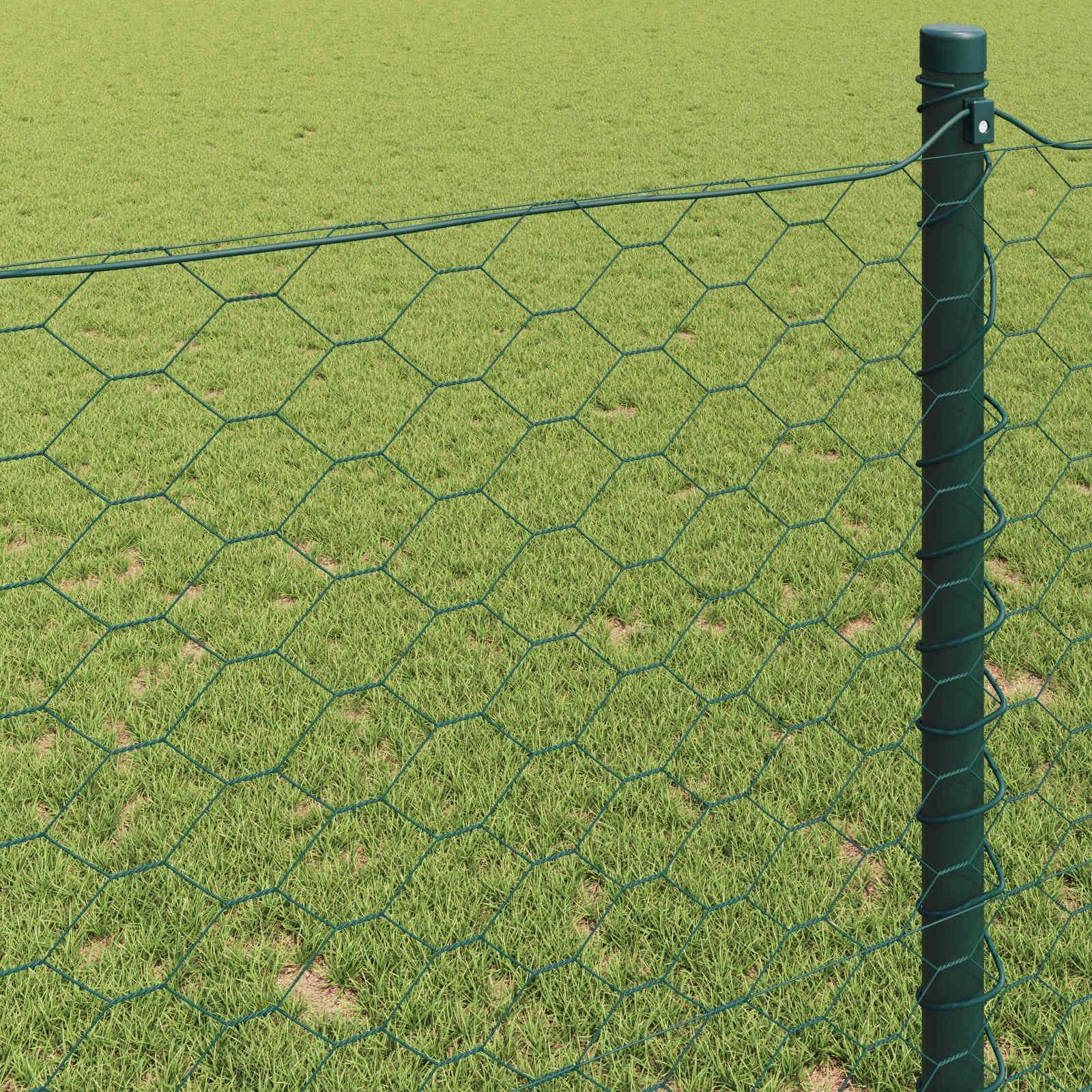 Recinzione Esagonale Verde 0,6 x 10 m PVC | homemem39