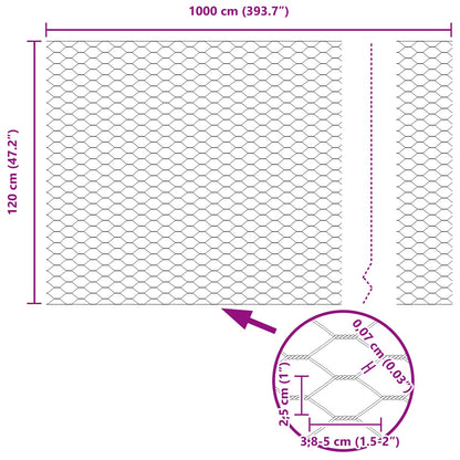Recinzione Esagonale Verde 1,2 x 10 m PVC | homemem39