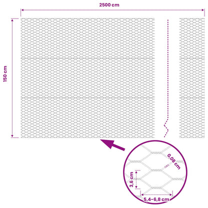 Recinzione Esagonale Verde 1,6 x 25 m PVC | homemem39