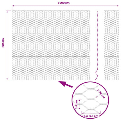 Recinzione Esagonale Verde 1 x 50 m PVC | homemem39