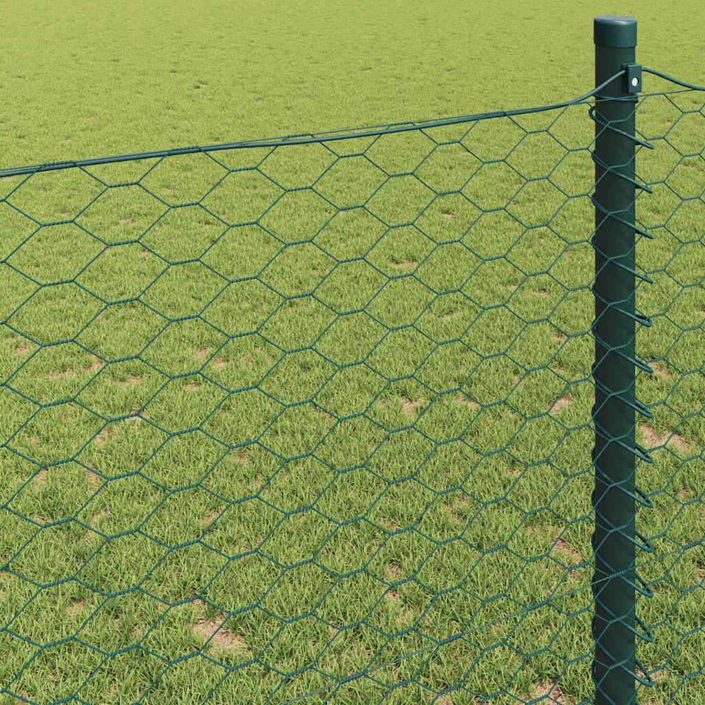 Recinzione Esagonale Verde 1,5 x 50 m PVC | homemem39