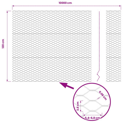 Recinzione Esagonale Verde 1,2 x 100 m PVC | homemem39