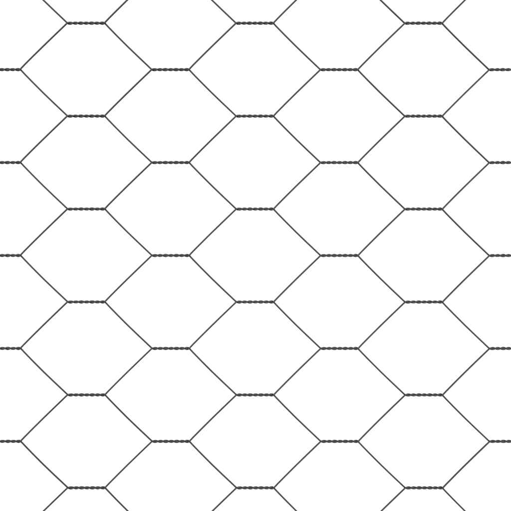 Recinzione Esagonale Grigio 0,5 x 10 m PVC | homemem39