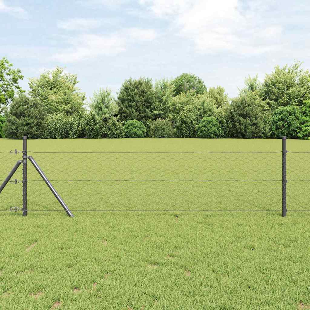 Recinzione Esagonale Grigio 0,8 x 10 m PVC | homemem39