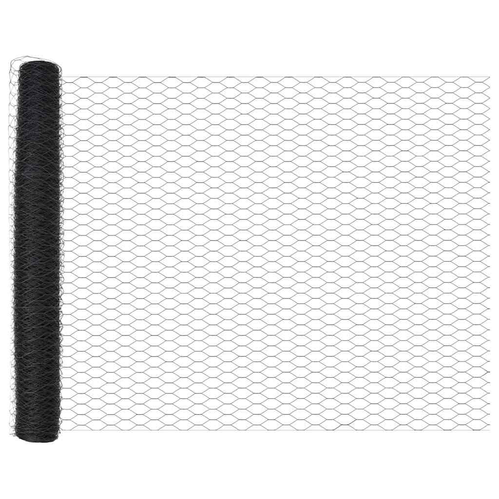 Recinzione Esagonale Grigio 1,4 x 10 m PVC | homemem39