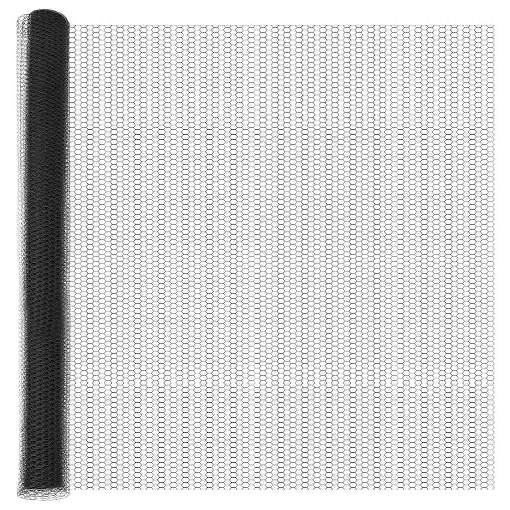 Recinzione Esagonale Grigio 1,5 x 10 m PVC | homemem39