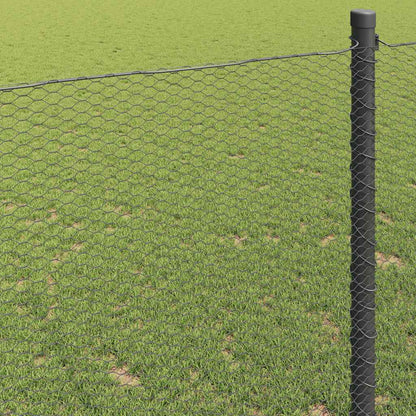 Recinzione Esagonale Grigio 1,4 x 100 m PVC