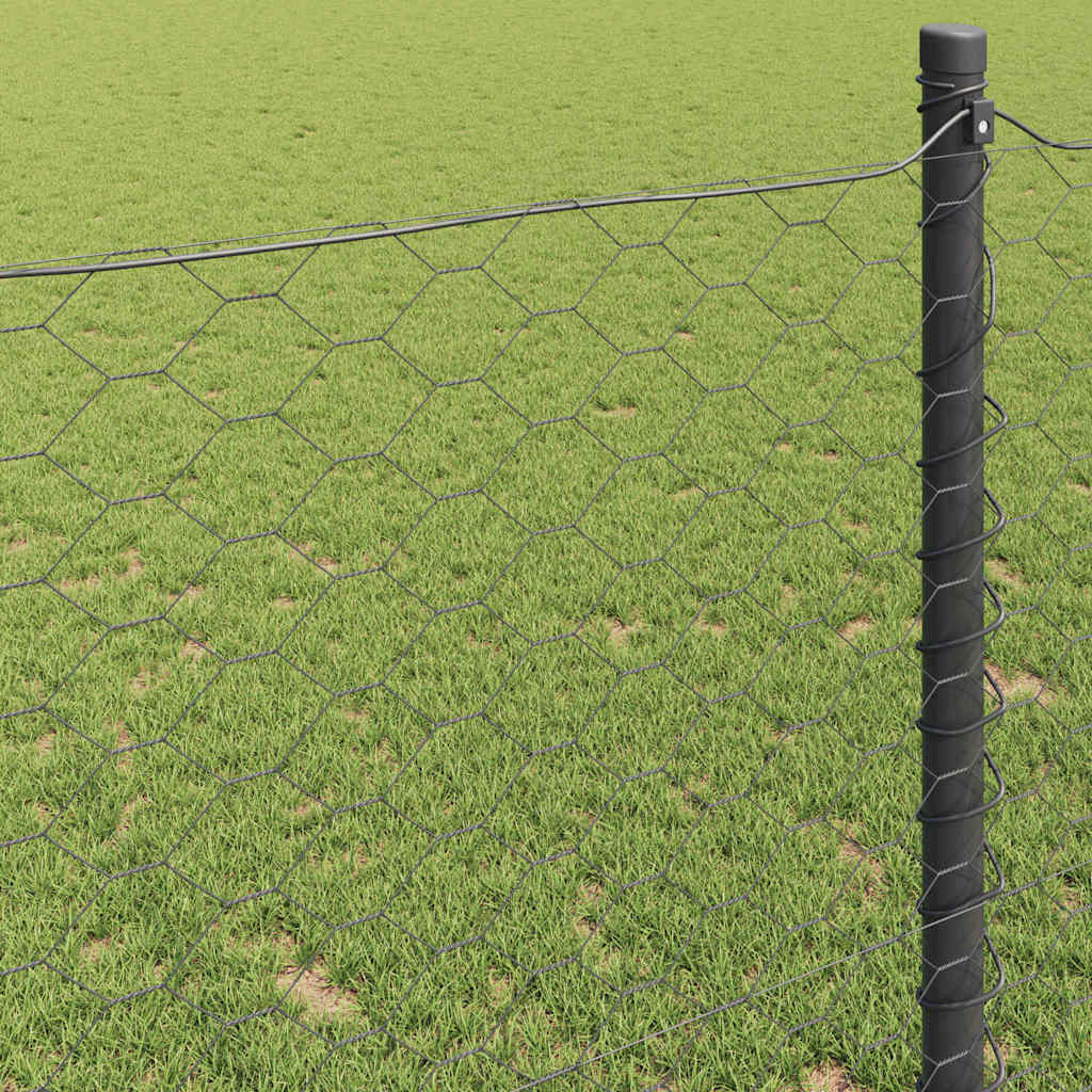 Recinzione Esagonale Grigio 1,6 x 100 m PVC
